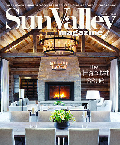 Sun Valley Magazine Habitat Interior with fire Cover