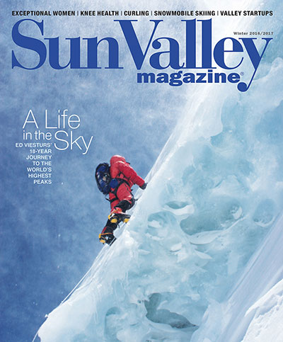 Sun Valley Magazine Life in the Sky Snow Hiker Cover