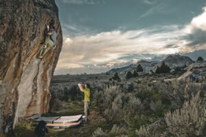 bouldering in the city of rocks